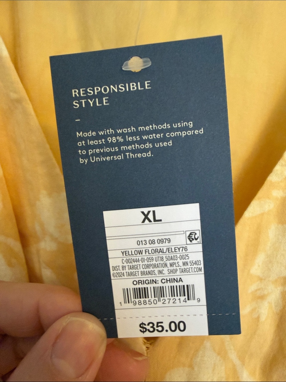 Universal Thread Yellow Floral Maxi Dress with V-Neck - Picture 6 of 6